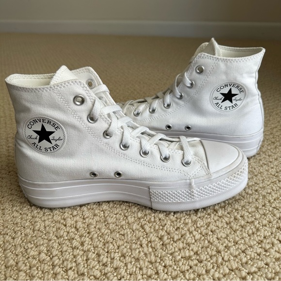 Converse Shoes - Converse Chuck Taylor Lift Platform High Top Sneakers All White